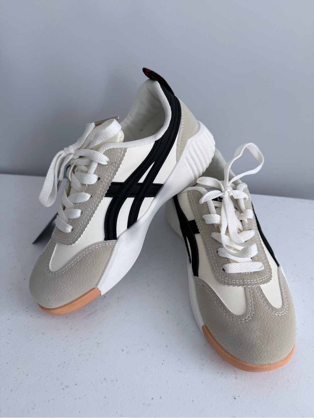 De Florance DF Cloudea Vintage Sneakers White Black Chunky Retro Shoes Size 35 5 - Picture 13 of 13